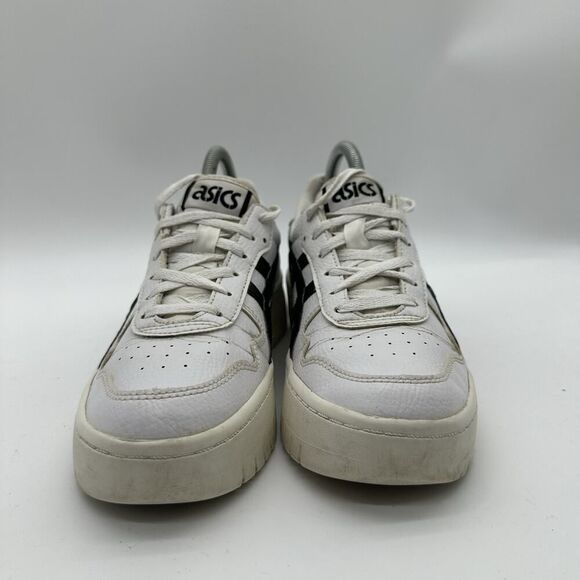 Women Size 7 Asics Japan S Platform Casual White/Black Leather Sneaker 1202A024 - Picture 2 of 10